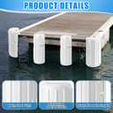 DaisyInner 4 Pcs Boat Dock Bumpers Set Fender Corner and Straight Bumpers Inflatable Corner Boat Fenders with Pump and Mounting Hardware for Corner-Edge Side Marine Bumper Buoy Pontoon (White)