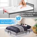 YUOROS Mattress Slide Stopper, Non Slip Mattress Gripper for Metal Bed Frame, Holder Retainer Bar to Keep Mattresses Topper from Sliding