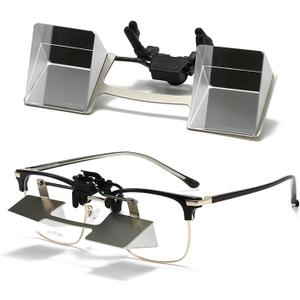 New Lazy Glasses 90 Degree for Lying Down Reading or Watching TV,Clip Glasses No Frame Arm
