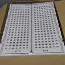 SNSLXH 5 Pack Stackable Closet Storage Basket, Multifunctional & Foldable Closet Organizer for Bathroom Kitchen Laundry Room Wardrobe Storage, Space-Saving Clothes Storage Drawer Organizer, White