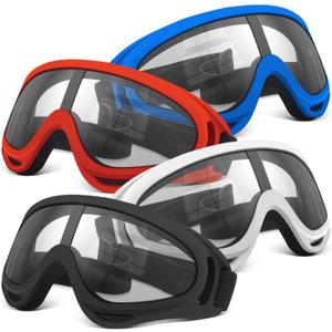 POKONBOY 4 Pack Protective Goggles Safety Glasses Eyewear Compatible with Nerf Guns for Kids Teens Game Battle