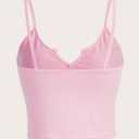 SOLY HUX Women's Y2k Gothic Lace Trim Cami Crop Top Sleeveless Sexy Tank Tops Camisole Clubwear Outfit (Pink, M)