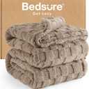 Bedsure GentleSoft King Size Blanket for Bed - Super Soft Cozy Blankets for Women Men Girls, Large Fuzzy Fleece Throw for Bedroom Decor, Light Brown,108x90 Inches