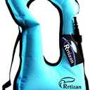 Rrtizan Snorkel Vest, Adults Portable Inflatable Swim Vest Jackets for Snorkeling Swimming Diving Safety Blue