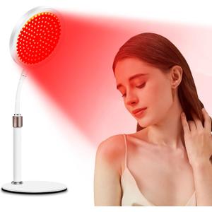 Red Light Therapy Device with Base, 660nm Red Light & 850nm &940nm Near Infrared Light Therapy Lamp with Timer, Red Light Lamp for Body at Home