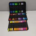 JusArt Markers for Adult Coloring Books No Bleeding, 60 Colors Coloring Markers with Dual Tips, Fine & Brush Pens with Ergonomic Triangle Grip & 33% More Ink, Water-Based Art Drawing Set for Adults