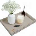 Extra Large Square Concrete Decorative Tray for Coffee Table Tray Decor  Ottoman Tray for Living Room - Bandejas Decorativas  Coffee Table Trays Decorative Centerpiece (Gray)