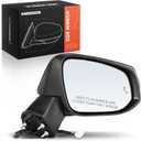 A-Premium Passenger Side Power Door Mirror Compatible with Toyota RAV4 2019 2020 2021 2022 - Heated Manual Folding w/Turn Signal Black and Blind Spot Detection Outside Rear View Mirror