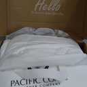 Pacific Coast Goose Feather Down Fiber Comforters King Size, Extra Fluffy White Duvet Insert, Ultra-Soft, Breathable, All Season Hotel Luxury Bedding Comforters, 8 Corner & Center Loops (106"x90")
