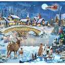 CGRLVDXW Christmas Puzzles 500 Piece, Christmas Night in Winter 500 Piece Puzzles, Jigsaw Puzzle for Adults Challenging Perfect for Holiday 27x 20inch