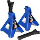 DNA MOTORING 1 Pair Jack Stands, 2 Ton (4400 lbs) Capacity Car Lifting Stand, Adjustable Height Car Jack Stands for Cars, Sedans, Small Vehicles, SUV, TOOLS-00681-BL