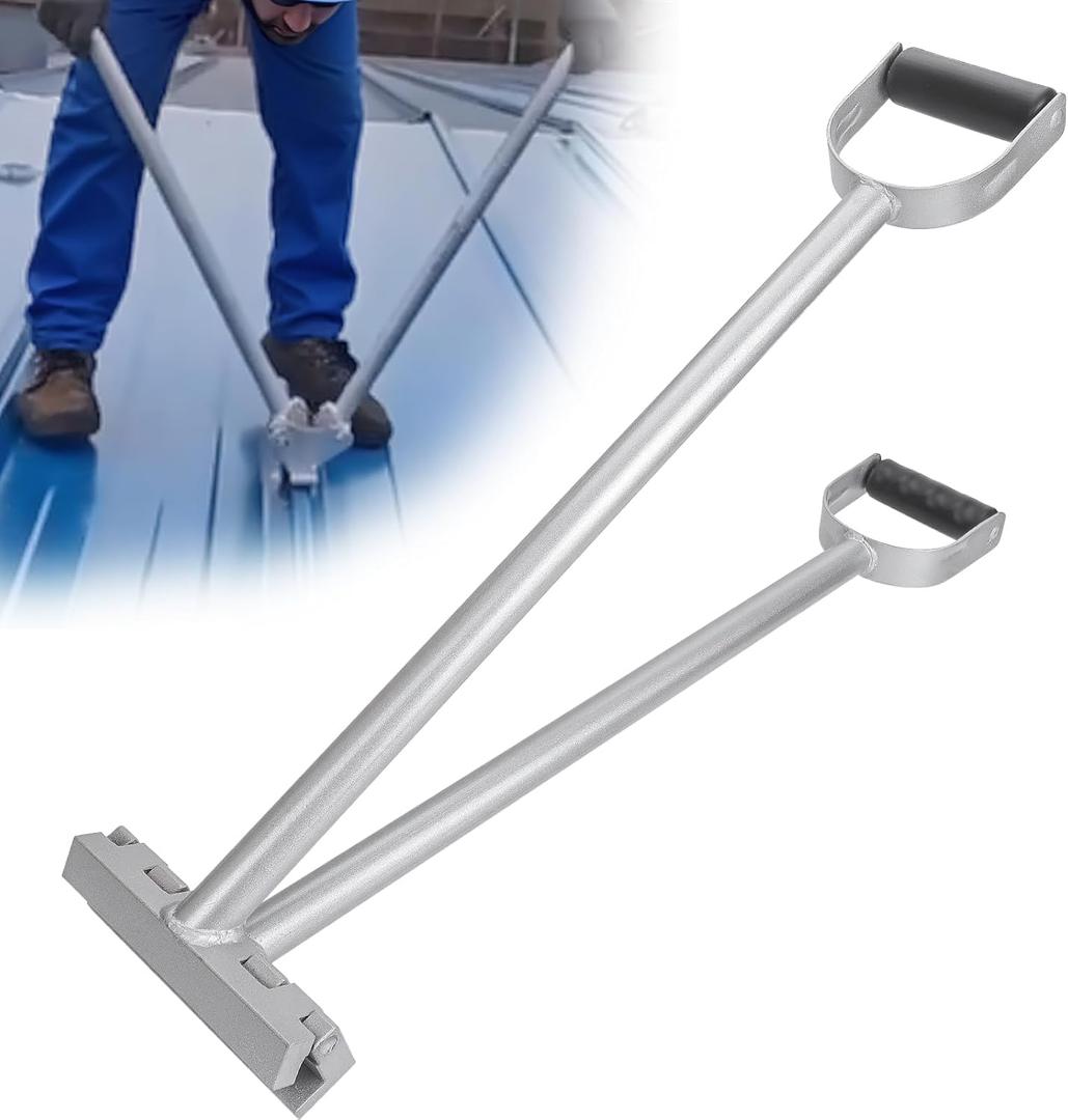 Professional 2 in 1 Standing Seam Tool,Leak-Proof Metal Roofing Bending Pliers, Non-Slip Ergonomic Handle Sheet Metal Hand Seamer for Edging, Roofing & Clamping