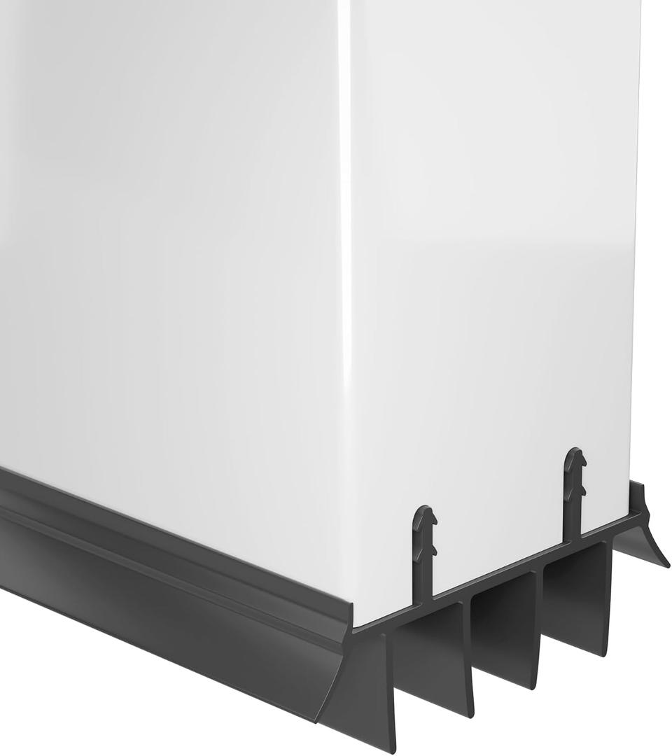 Door Sweep Replacement, Kerf Door Bottom Seal with Vinyl Fins 36 Inch, PVC Door Weather Stripping Draft Stopper Fits 7/8 Inch Kerf Slot, Exterior Door Seal Cuttable 2 Pack