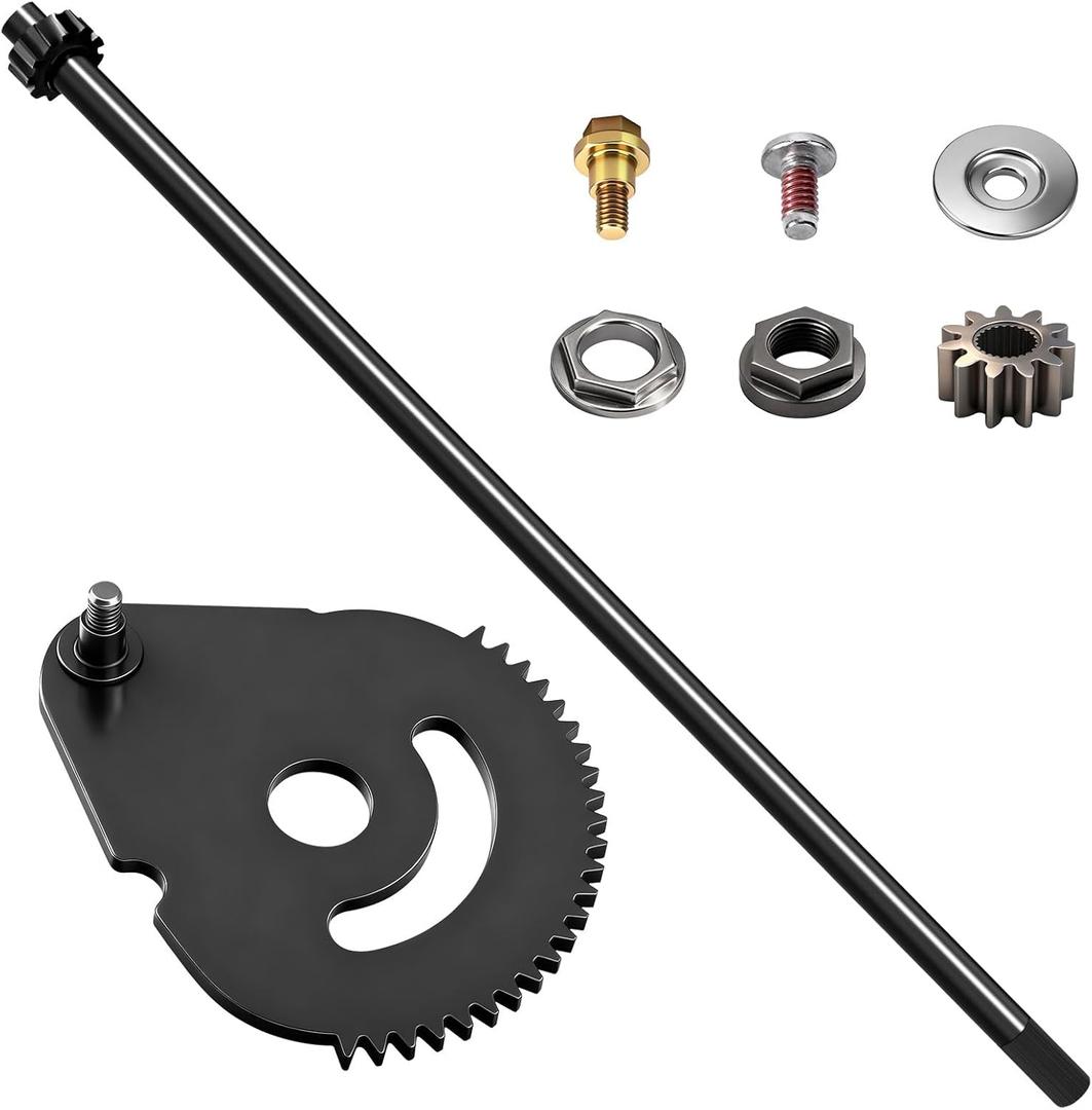 738-0919 617-04094 Steering Shaft w/ Bushing Kit Compatible with MTD Troy-Bilt Craftsman Lawn Mower 247288841 247288810 24728905 w/Steering Gear Bushing, Steering Rod Cap & Screw, Steering Shaft