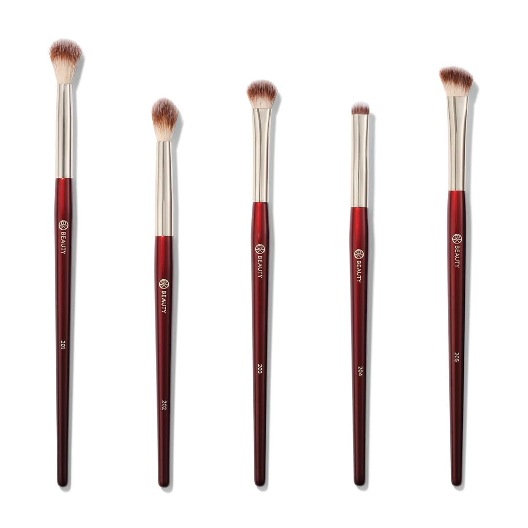 BK BEAUTY - Essentials Brush Set (5PC) - Professional Makeup Brushes for Blending, Smudging, & Defining | Premium Eyeshadow Set for Flawless Eye Looks