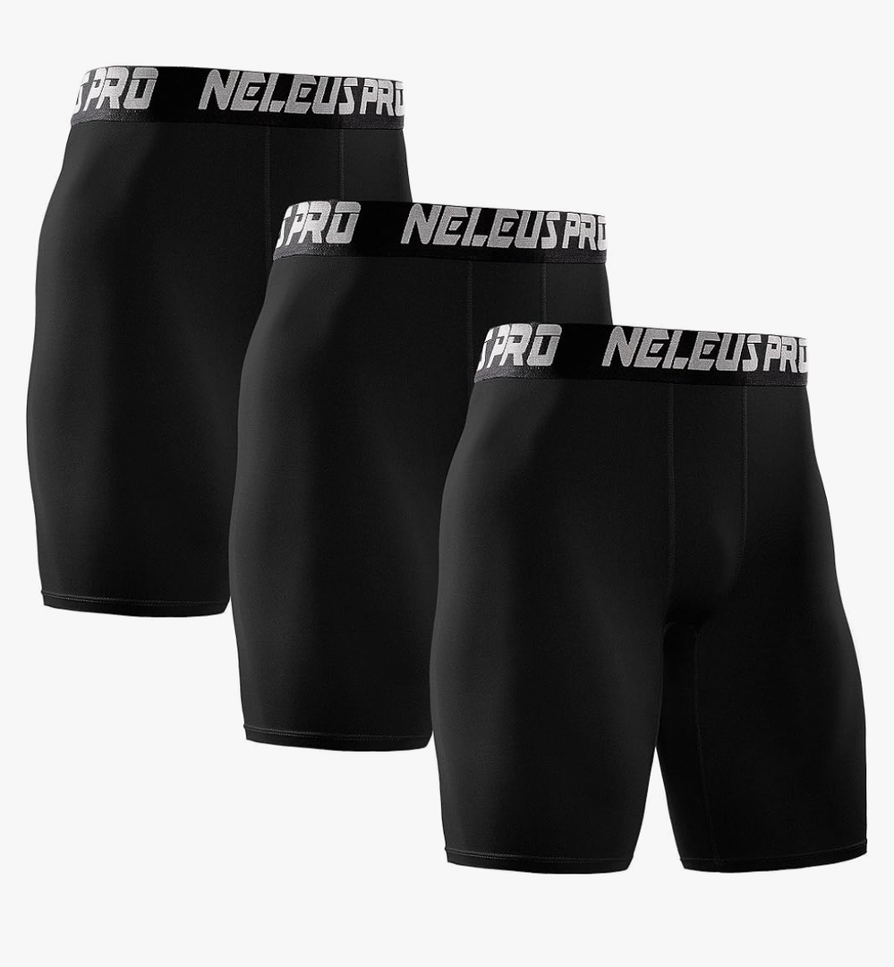 NELEUS Men's 3 Pack Performance Compression Shorts XL