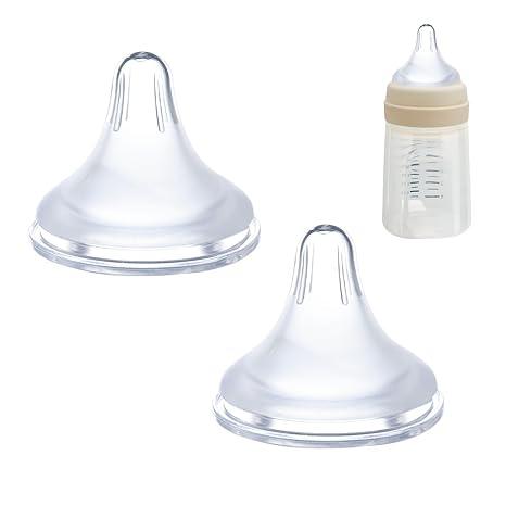 6 Pack Soft Silicone Baby Nipple for Spectra Bottles, Slow Flow Nipple, 100% Silicone Material, BPA Free, Soft Touch, Easy Clean, Small, 0m+