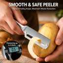 5 x Vegetable Peelers for Kitchen, All-Stainless Steel Potato Peeler with Ergonomic Handle, Sharp & Fast Peeling for Vegetables & Fruits, Suitable for Kitchen & Outdoor