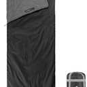 Naturehike Ultralight Sleeping Bag - Envelope Lightweight Portable, Waterproof, Comfort with Compression Sack - Great for 3 Season Traveling, Camping, Hiking (Black)