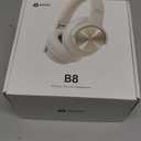 Picun B8 Bluetooth Headphones, 120H Playtime Headphone Wireless Bluetooth with 3 EQ Modes, Low Latency, Hands-Free Calls, Over Ear Headphones for Travel Home Office Cellphone PC Khaki White