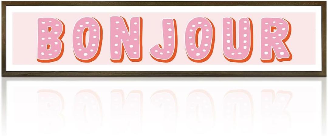 Bonjour Signs, Retro Signs, Bar Sign, Home Decoration Plaque Sign, Gallery Wall Decor Sign, Tiered Tray Sign, Wooden Box Sign Desk Dcor, Home Wall Decor Wood Framed, Rustic Farmhouse Decor