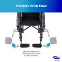 Invacare Wheelchair Legrest with Swing-Away Design, Adjustable Footrest Length and Flip-Up Composite Footplate, Easy-to-Install, Designed for Invacare Wheelchair