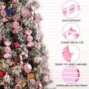 Lanpn 30 Pcs 4.5" Candy Cane Christmas Decorations, Peppermint Candies Xmas Tree Ornaments, Mini Pink White Lollipop Candy Canes, Plastic Crutch Pendant Hanging Decor Candyland Holiday Indoor Outdoor