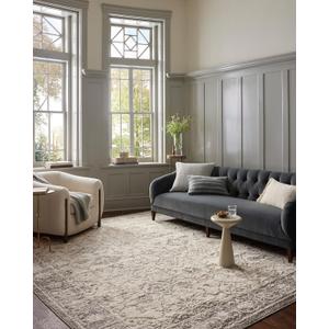 Loloi Magnolia Home by Joanna Gaines Gigi Collection GIG-02 Ivory/Stone 6'-7" x 9'-2" Area Rug