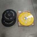 Olympic Bumper Weight Plates Set for Strength Training & Weightlifting, 45LB Set (10LB, 10LB, 25LB), Multiple Packages