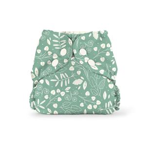 Esembly Cloth Diaper Cover - Reusable Swim Diaper, Waterproof, Breathable - Adjustable Outer Layer Over Absorbent Inner for Blowout Protection - Botany, Size 1 (7-17 lbs)