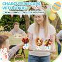 LemonRoad 250 Pcs Easter Charcuterie Cups with Sticks Included 50 Pcs 14 oz Disposable French Fry Cups 200 Bunny Egg Cocktail Picks Paper Appetizer Snack Bowls for Easter Party Supplies Decorations