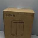 KSSKSS 2.6 Gallon Slim Bathroom Trash Can with Soft Close Lid, 10L Stainless Steel Garbage Can with Removable Liner Bucket, for Narrow Spaces,Bathroom, Bedroom (Silver)