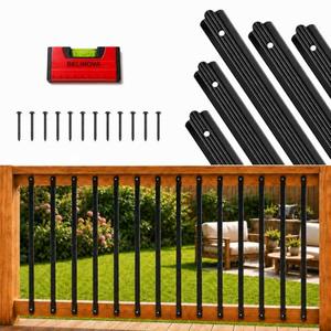 Belinova 25 Pack 29.5 Inch Aluminum Deck Balusters with 54 Screws