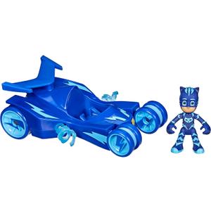 PJ Masks Catboy Deluxe Vehicle Preschool Toy, Cat-Car Toy with Spinning Super Cat Stripes and Catboy Action Figure for Kids Ages 3 and Up