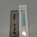 Newlibery Gold Slim Band for Women Compatible with Apple Watch 38mm 40mm 41mm 42mm(S10) Designer Bling Jewelry Feminine Dressy Bracelet Adjustable Metal Strap for iWatch Series 10/ 9/ 8/ 7/ 6/ 5/ 4/ 3/ 2/ 1/ SE