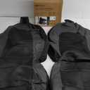 CAR PASS Leather Car Seat Covers Front Seats only, with Air Mesh Front Seat Covers Breathable, Cool Automotive Seat Covers 2 Pack, Universal Fits Most Cars,SUVs,Trucks,Vans Airbag Compatible (Black)