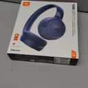 JBL Tune 520BT - Wireless On-Ear Headphones, Up to 57H Battery Life and Speed Charge, Lightweight, Comfortable and Foldable Design, Hands-Free Calls with Voice Aware (Blue)
