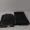Bathroom Rugs Set 2 Piece Bathroom Mats Bath Rugs Non Slip Bath Rugs for Bathrooms, Thick Soft Chenille Rug Set, Bathtub Mats, Ultra Absorbent Bath Carpet, Shaggy Bathrooms Floor Mat, Deep Grey, Size: 32"x20" + Plus 24"x16"