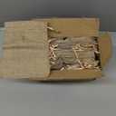 GIOIPC 50Pcs 5 x 7 Inch Linen Burlap Sheer Bags with Drawstring and Bonus Gift Tags for Wedding Birthday Bag,Craft Bags,Cosmetic Samples (1 count (Pack of 50))