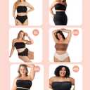 SHAPERMINT Strapless Bra - Bandeau top, Strapless Bras for Women, Plus Size Lingerie for Women, Free Clear Bra Straps (White, S)