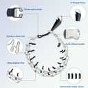 Safiman Prong Training Collar for Dogs, Adjustable Dog Pinch Collar with Quick Release Buckle, No Pull Collar for Small Medium Large Dogs, Extra Link and Caps (XL(23-26"" Neck, 4.0mm)), argent