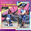 Hurtle 3-Wheeled Scooter for Kids - Wheel LED Lights, Adjustable Lean-to-Steer Handlebar, and Foldable Seat - Sit or Stand Ride with Brake for Boys and Girls Ages 1-14 Years Old