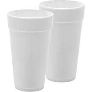 32oz Disposable White Foam Cups  Pack of 25 | Insulated Hot & Cold Drinking Cups | Ideal for Soda, Tea, & Beverages