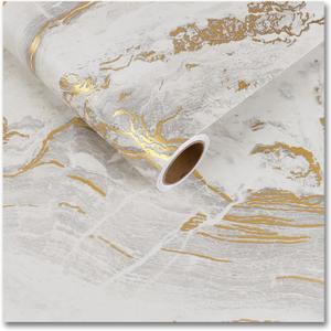 CRE8TIVE Large Size 36"x354" Beige Gold Marble Countertop Contact Paper Matte Liquid Marble Peel and Stick Wallpaper for Bathroom Kitchen Waterproof Removable Wall Paper for Bedroom Dresser Cover Top
