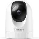 Cinnado Security Camera Indoor-2K 360° WiFi Cameras for Home Security，Pet/Dog/Baby Camera with Phone app, 2-Way Audio, Night Vision, 24/7 SD Card Storage, Works with Alexa & Google Home (2.4Ghz)-D1