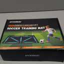 Soccer Training Mat With Instructional Video Improve Strength,Agility And Coordination Soccer Training Equipment For Footwork And Ball Mastery Non-Slip Silent Equipment For All Ages Football Footwork Mat