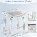 HOMLAND Shower Chair for Inside Shower, 400 lbs Adjustable Shower Stool with Suction Feet, Shower Seat for Inside Tub Bathroom Bench Bath Chair for Elderly and Disabled - Light Gray