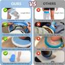 YUNCHI Upgraded Extra Wide Full Leg Cast Cover for Shower after Knee Surgeries with Non-Slip Bottom for Leg Wounds, Bandage, Large Cast, Knee Immobilizer/Brace, Walking Boots, Reusable