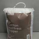 Cloud-Like Twin Mattress Topper - 100% Cotton Top Mattress Pad for Back Pain Relief - Breathable & Naturally Cooling for Hot Sleepers, White, Twin Size 39*75 in