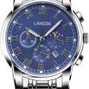 Mens Stainless Steel Luminous Analog Quartz Watches Waterproof Date Casual Wrist Watch